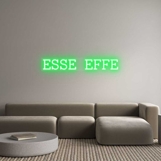 Scritta neon personalizzata ESSE EFFE