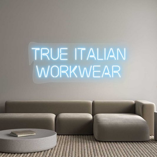 Scritta neon personalizzata true italian
...