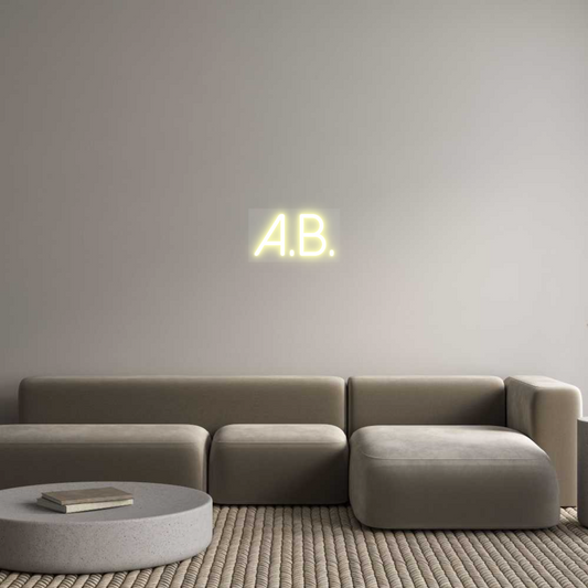 Scritta neon personalizzata A.B.