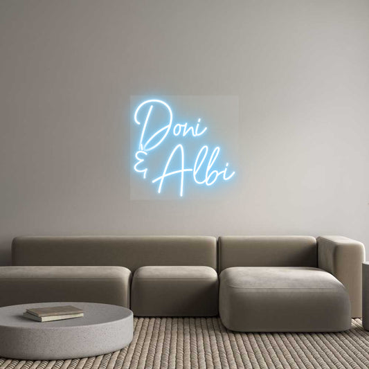 Scritta neon personalizzata Doni
& Albi