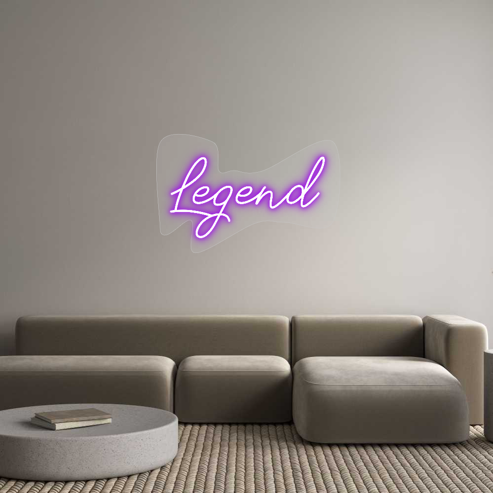 Scritta neon personalizzata Legend