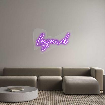 Scritta neon personalizzata Legend