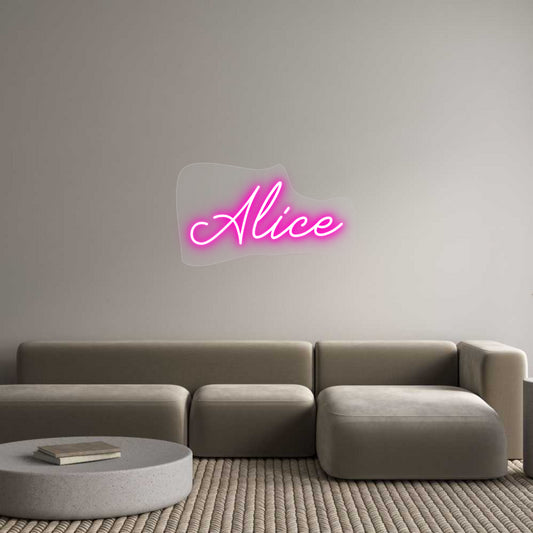 Scritta neon personalizzata Alice