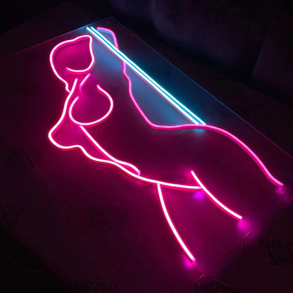 Pole dance silhouette  - Neon led