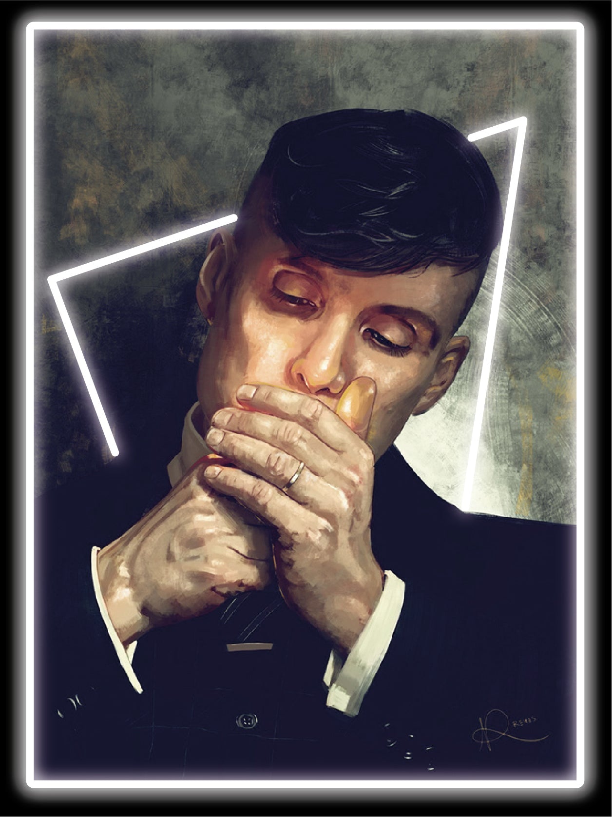 Tommy Shelby - Quadro neon led da parete